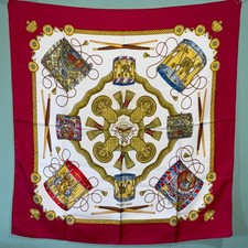Vintage Hermes Herm s Les Tambours Silk Scarf 90cm Square Carre