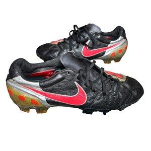Nike Total 90 Laser III FG Mens Size 9 Black Red Running Soccer Cleats Shoes