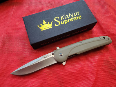 Kizlyar Supreme Biker X Pocket Knife - KK0143 - Double Lock - New in Box - NOS