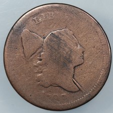 1797 Flowing Hair Half Cent - Harshly Cleaned
