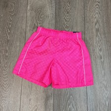 DSG Boys Woven Soccer Shorts Pink Checkered Loose Knockout Pink Fit Youth M New