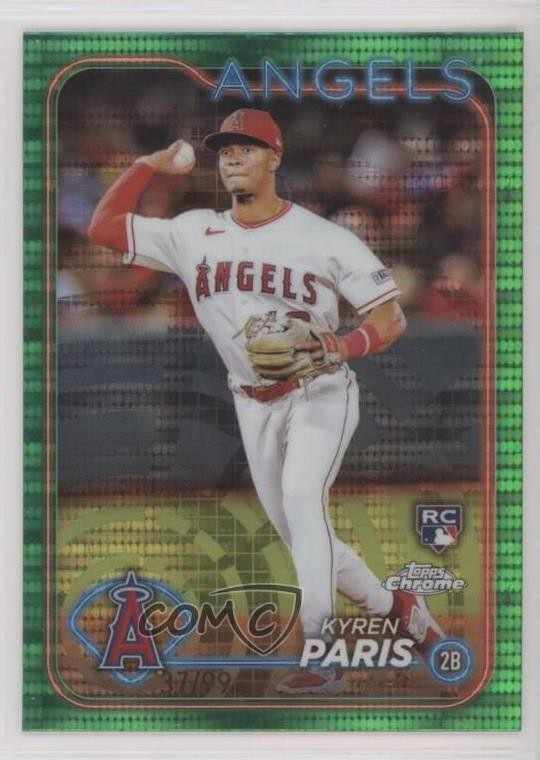 2024 Topps Chrome Green Sonar Refractor 37/99 Kyren Paris #151 4l3