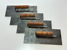 NOS Easco USA 4pc Trowel Lot Set, 4-1/2" x 10" Wood Handle Rare Concrete Tools