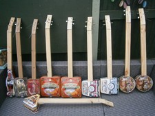 MAKE YOUR OWN 3 String Cigar Box Tin Canjo Electric Guitar CHOOSE YOUR PARTS