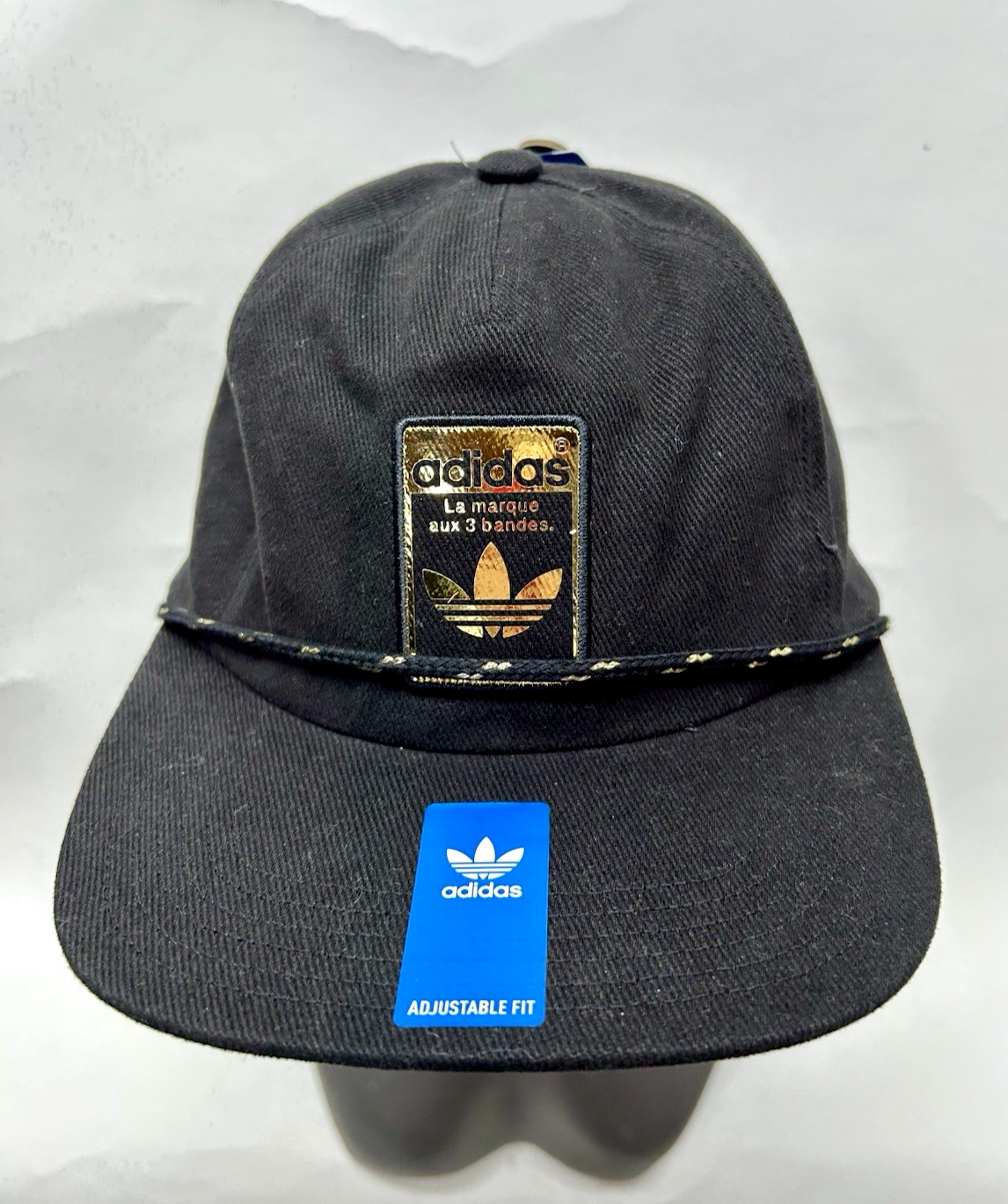 ADIDAS UNISEX 5 PANEL LIMITED MENS STRAPBACK HAT BLACK GOLD 