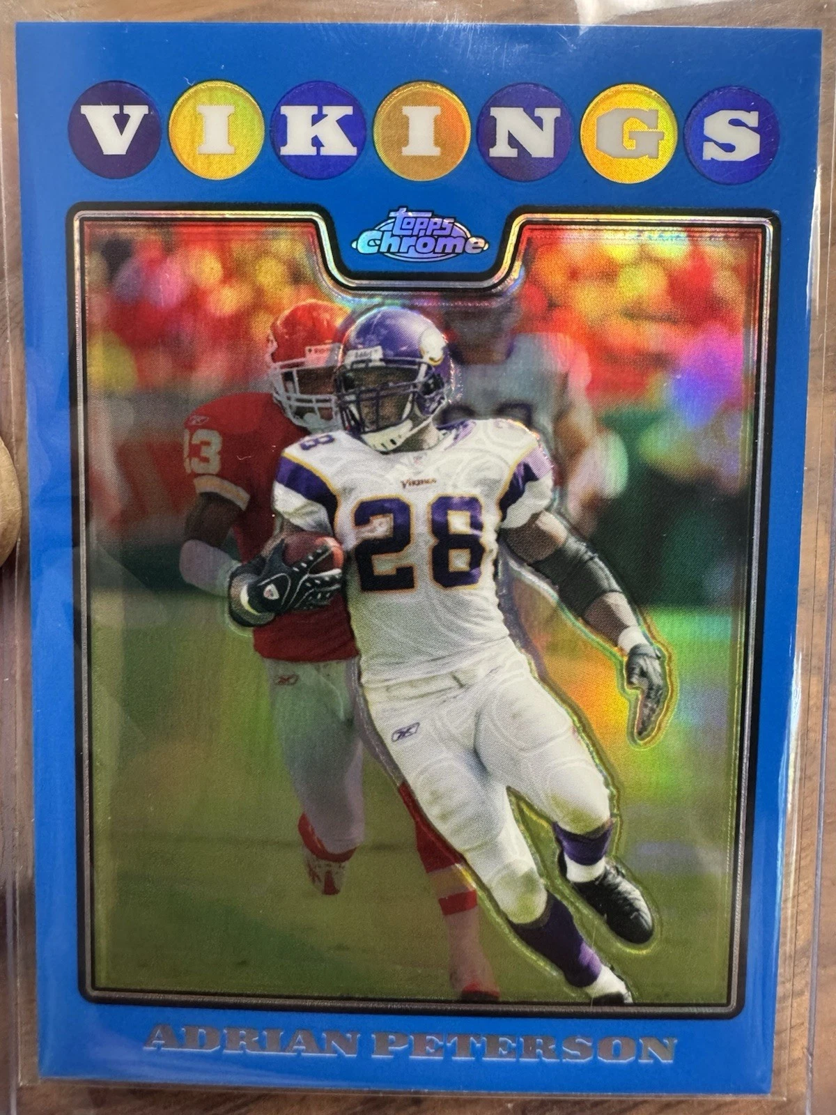 2008 Topps Chrome - Adrian Peterson #TC39 Blue Refractor