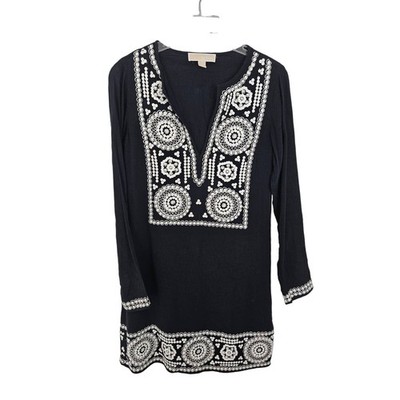 Michael Kors Women's Embellished Long Sleeve Tunic Dress sz Extra Extra Small