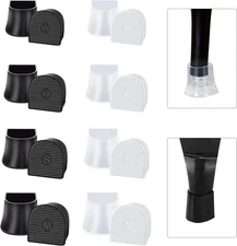 8 Pairs Stiletto Heel Cover Caps, 4Sizes Heel Cap Protectors, Non-Slip Noise Red