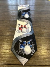 Steven Harris Hand Made Men's Necktie Tie Polyester Jacquard Drum Sets 57"