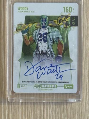 Woody Bo Jackson Battle Arena ALPHA Update #BFA-73 Glow Auto 4/25 Darren Woodson