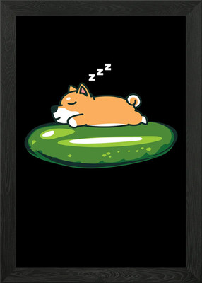 Pickles Dog Corgi gerahmtes Wandbild Poster Leinwanddruck Bild