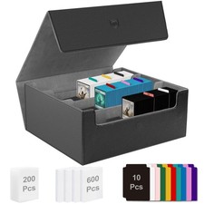 Trading Card Storage Box 1800 Sleeved Cards PU Magnetic With Sleeves Toploaders