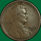 1910-S Lincoln Wheat Cent Fine F Coin #41862