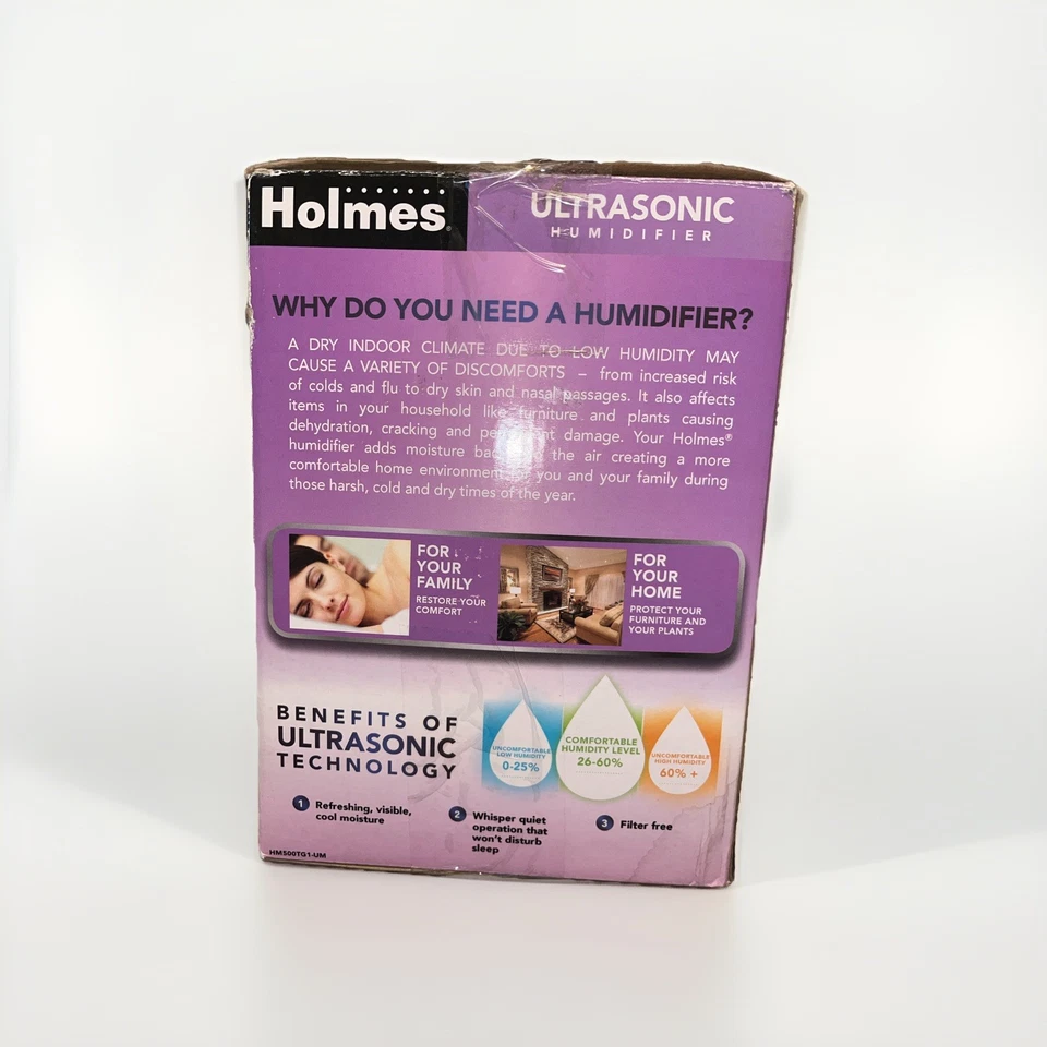 Holmes HM500TG1 Ultrasonic 18 Hour Run Time Humidifier - Image 2 of 3
