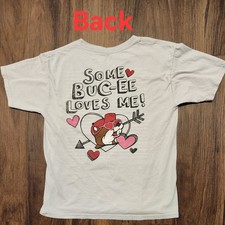 NWOT Unisex Youth Sz M Buc-ee's Gray Graphic Print Short Sleeve T-Shirt