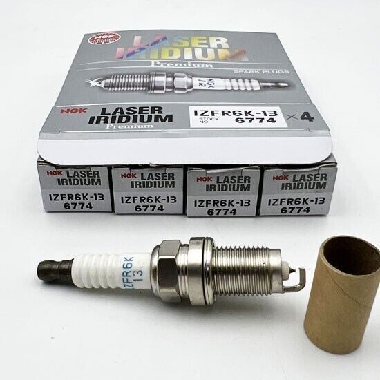 4pcs For 2007-2011 Honda Fit NGK IZFR6K13 6774 Laser Iridium Spark Plug 1.5L