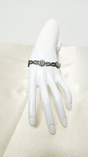Vintage Mexico 925 Sterling Silver Sun Link Bracelet - Sturdy, Solid - 24 Grams