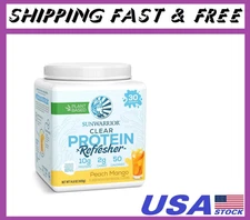 Clear Protein Refresh Peach Mango Vegan Hydration Protein Powder 30 Servings