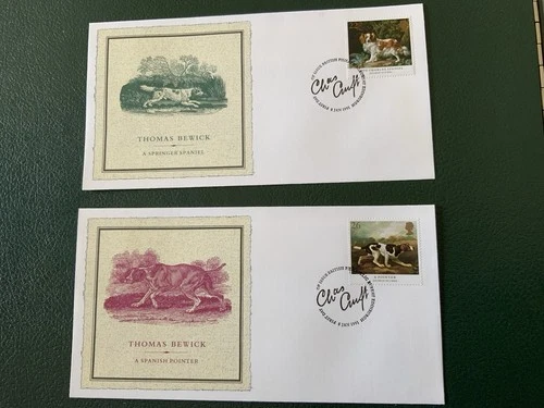 Great Britain 1991 #1345-1349 Dogs - 6 Fleetwood FDCs