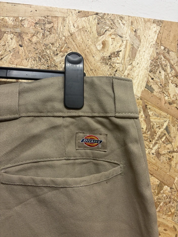 Dickies 874 Beige Cotton Blend Twill Chino Trousers Straight Leg W42 L32, photo 4 of 5