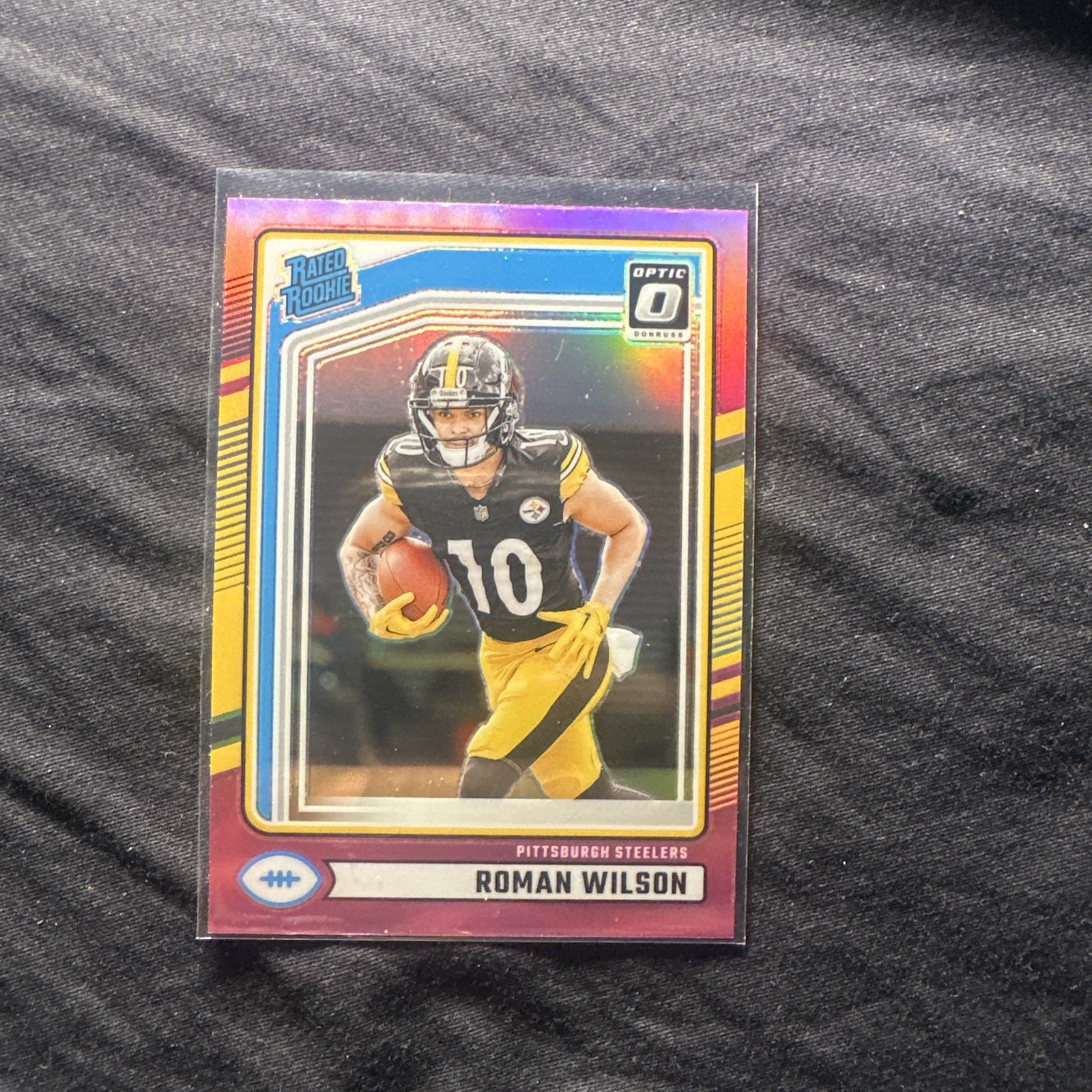 2024 Donruss Roman Wilson Optic Rated Rookie Preview Pink #348 Steelers Rookie 