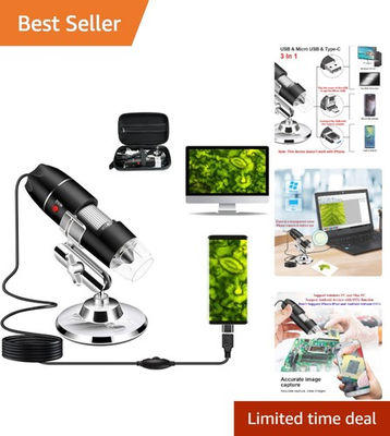 #ad #ad USB Digital Microscope Camera with Stand for Windows amp; Mac 1000x Magnification $37.99
