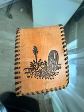 Vintage Leather Tooled Western Laced Horse Men's Leather Wallet Bifold