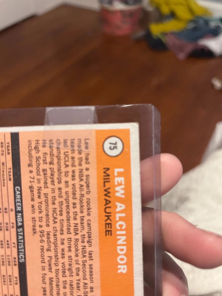 1970-71 Topps - Kareem Abdul-Jabbar #75 Foto 4 de 4