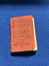 NICE!! Liliput Dictionary miniature English German Named and Dated October 1944