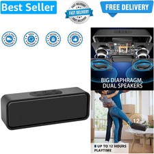 Portable Bluetooth Speaker with Waterproof, Stereo Sound, 12H Playtime, Wirel...