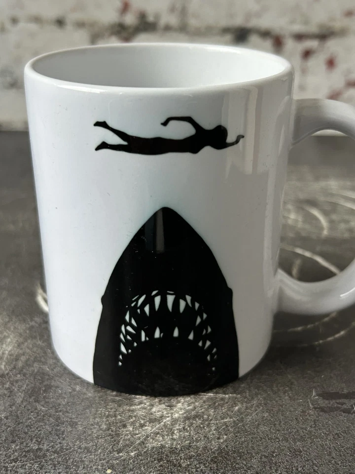 Jaws Shark Swimmer Shark Attack Birthday Christmas White Gift Mug For Men - Image 2 of 4