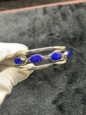 Afghanischer Lapislazuli Naturstein Armreif Armband Kuchi Tribal Armreif...