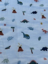 Cloud Island Muslin Swaddle Blanket Dinosaurs
