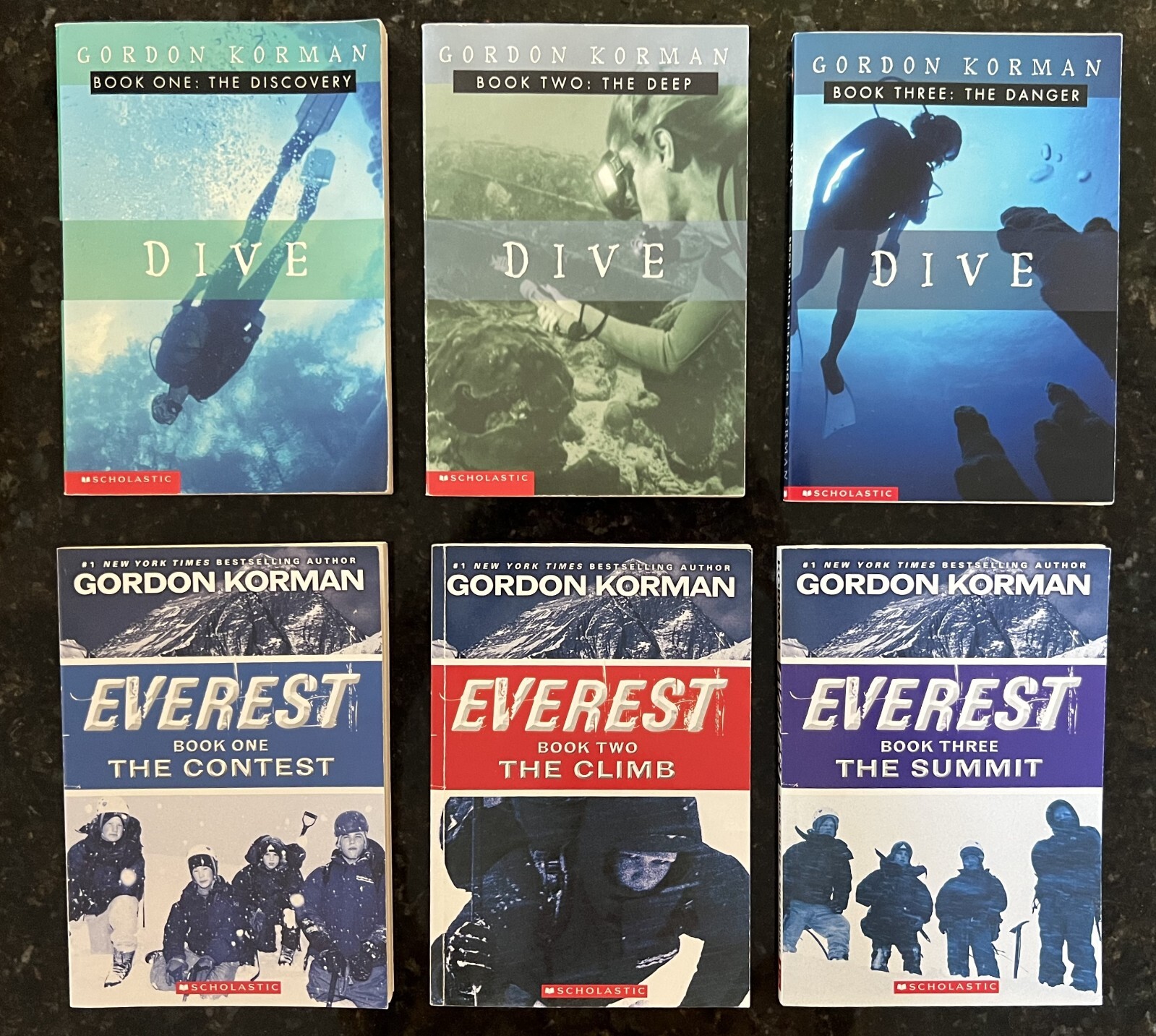 The Dive Trilogy 13 and Everest Trilogy 13 Paperback Sets Gordon