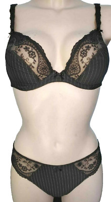 Felina Conturelle 80674 Balconette Underwired Bra Gr.75C UK34C + Thong