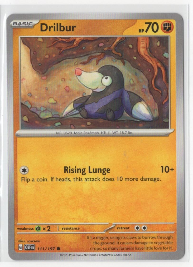 Pokemon Obsidian Flames 111/197 Drilbur
