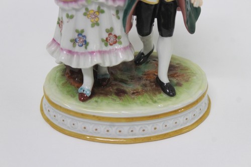 Vintage Bock Wallendorf Germany Porcelain Figurine Young Couple Walking - Picture 12 of 15