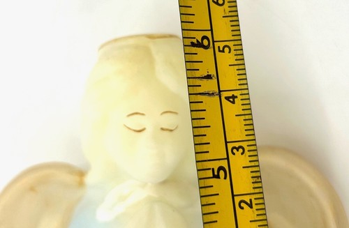 Stunning! Fenton Art Glass Hand Painted Milk Satin Angel - Signed by M. Young - Picture 10 of 10