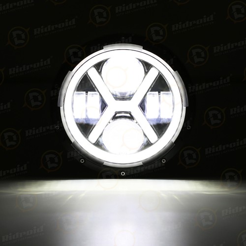 2X 7"inch Round LED Halo Headlights Hi/Lo DRL Beam For Jeep Wrangler JK LJ TJ CJ - Picture 6 of 16