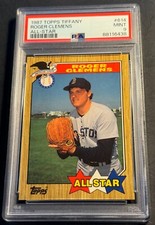 RARE 1987 ROGER CLEMENS TOPPS TIFFANY ALL-STAR #614 PSA 9 RED SOX  (438)