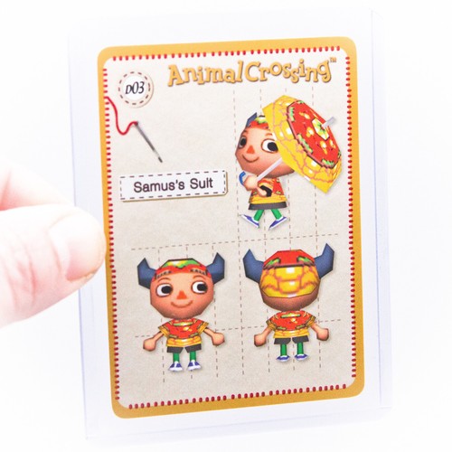 Nintendo GameCube ANIMAL CROSSING e-Reader SAMUS'S SUIT Design Card D03 | Neuwertig