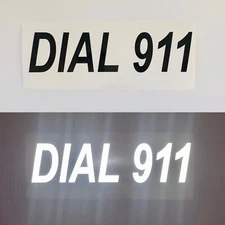 "DIAL 911" 3"x12" Reflective Decal Oralite Rapid Air Black/White ELG Type 1