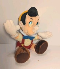 Vintage Disneyland Walt Disney World Pinocchio 11" Plush Stuffed Toy, Sitting