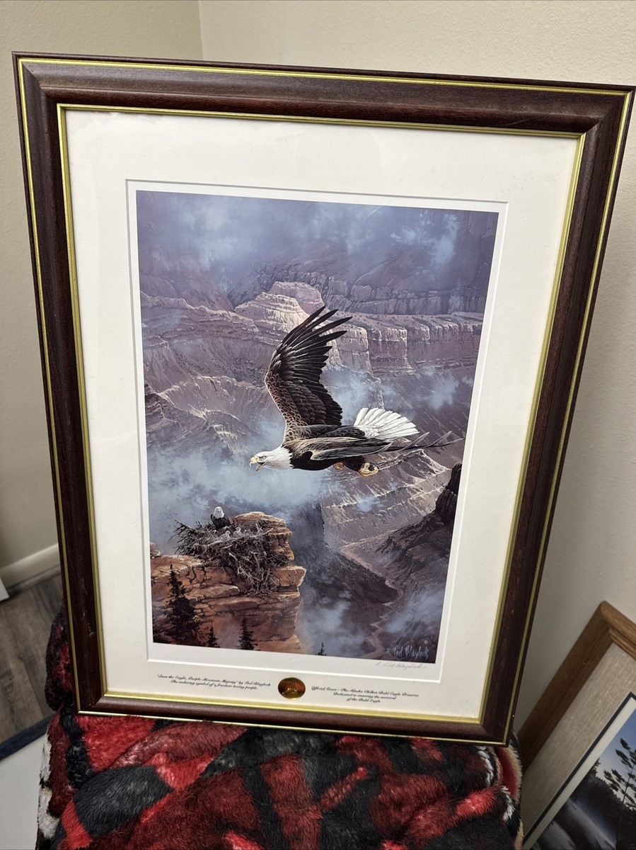 Autographed Ted Blaylock Save the Eagle Purple Mountain Majesty