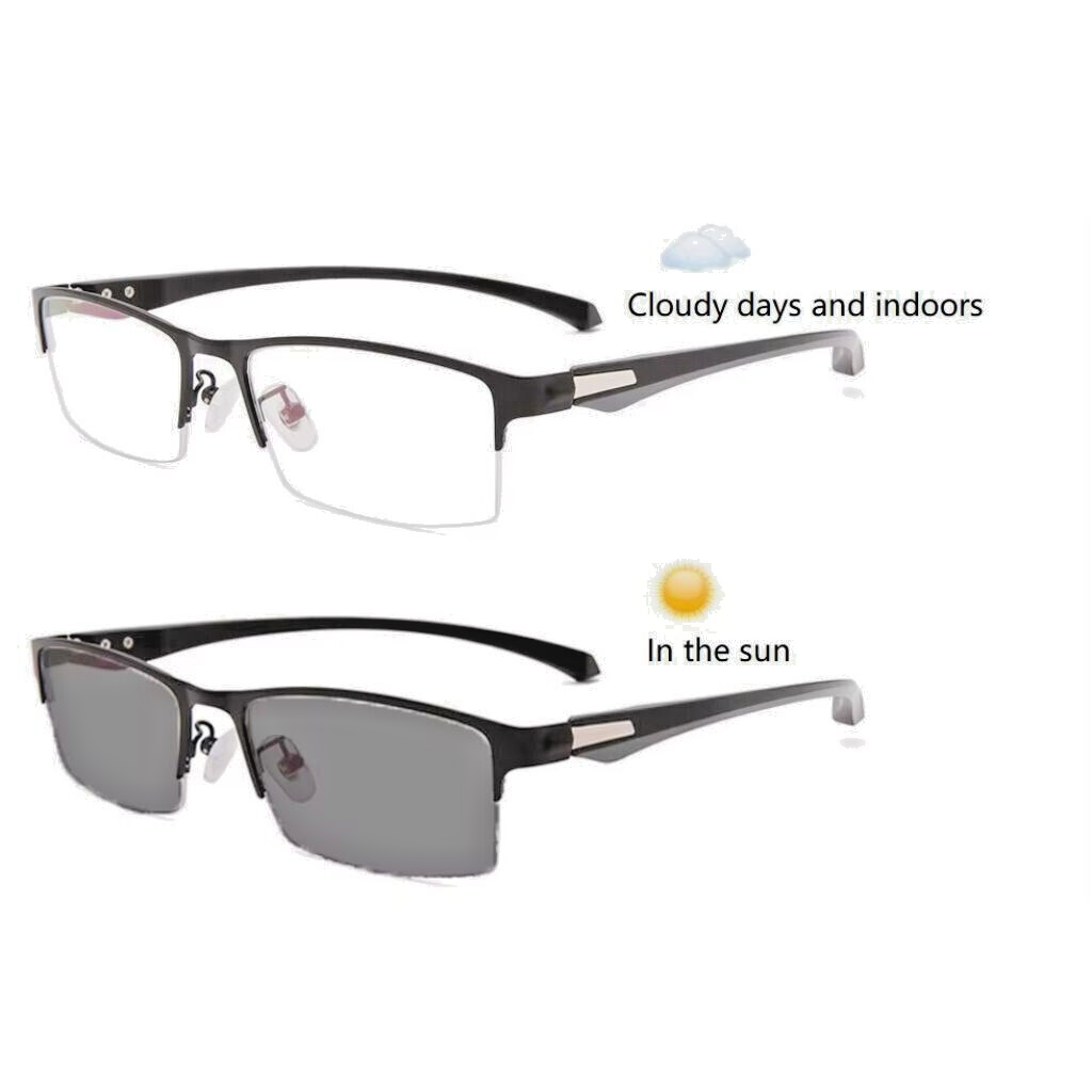 Bifocal Transition Photochromic Reading Sunglasses Anti UV Sun