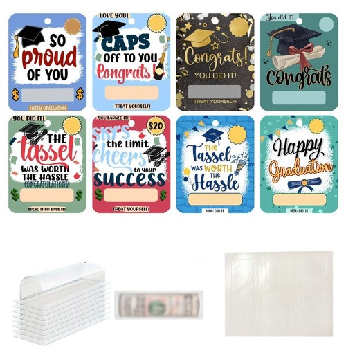 8pcs Classic Gold Black Gift Card Holder Paper Congratulations Notes Gift - Picture 8 of 22