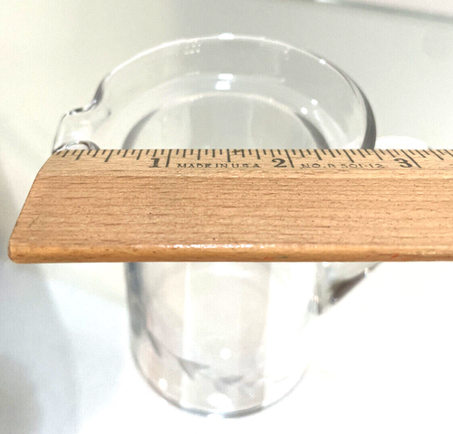 Depression Glass Etched Cut Floral and Leaf Pattern Syrup Pitcher 4.25" Tall - Picture 10 of 10