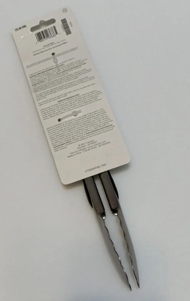 Cuisinart 9" Pinzas Acero Inoxidable Agarre Suave Manijas Bloqueo Tirador Pestaña Sellada Nuevo Foto 4 de 4