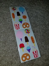 NOS Mrs Grossman's CARNIVAL FOOD Stickers 2" x 3.25" Two Modules 1999