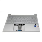 Silver Palmrest Backlit Keyboard w/FRP For HP Pavilion 15-EH 15-EG M08910-001 US